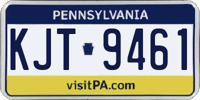 PA license plate KJT9461