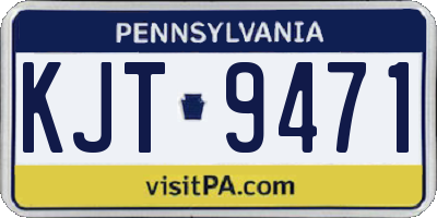 PA license plate KJT9471