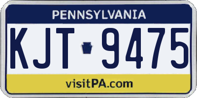 PA license plate KJT9475