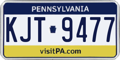 PA license plate KJT9477