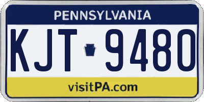 PA license plate KJT9480