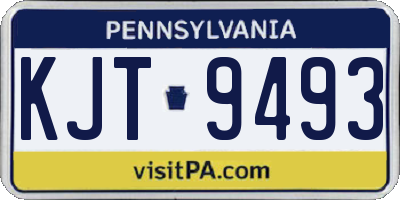 PA license plate KJT9493