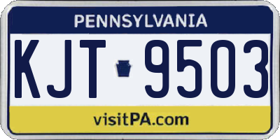 PA license plate KJT9503