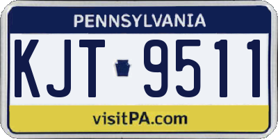 PA license plate KJT9511