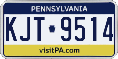 PA license plate KJT9514