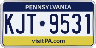 PA license plate KJT9531