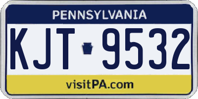 PA license plate KJT9532