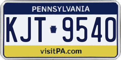 PA license plate KJT9540