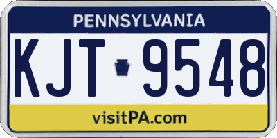 PA license plate KJT9548