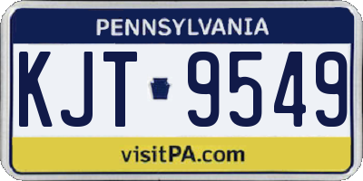 PA license plate KJT9549