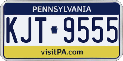 PA license plate KJT9555