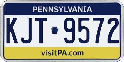 PA license plate KJT9572
