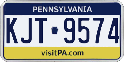 PA license plate KJT9574