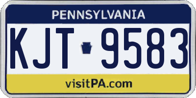 PA license plate KJT9583