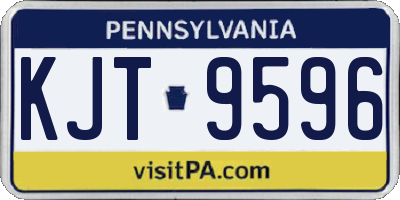 PA license plate KJT9596