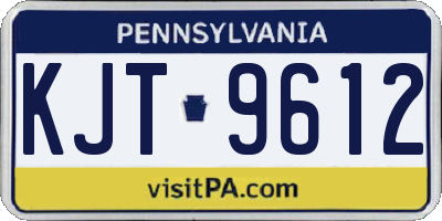 PA license plate KJT9612