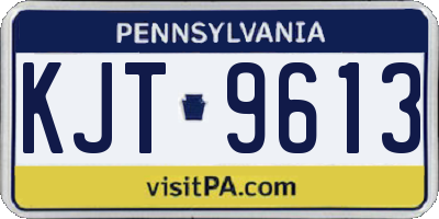 PA license plate KJT9613