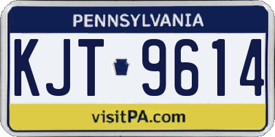 PA license plate KJT9614