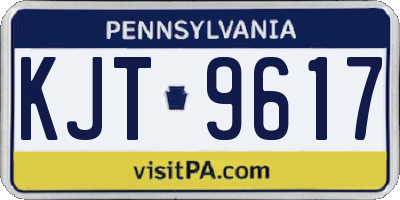 PA license plate KJT9617