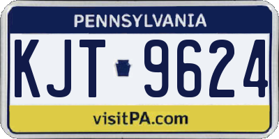 PA license plate KJT9624
