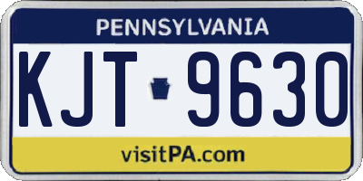 PA license plate KJT9630