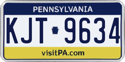 PA license plate KJT9634