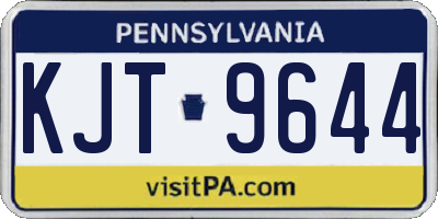 PA license plate KJT9644