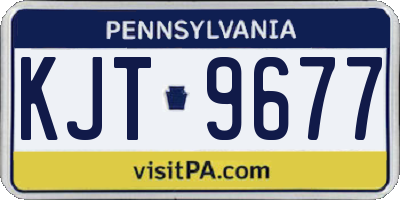 PA license plate KJT9677