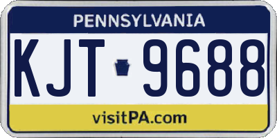 PA license plate KJT9688