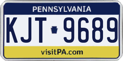 PA license plate KJT9689