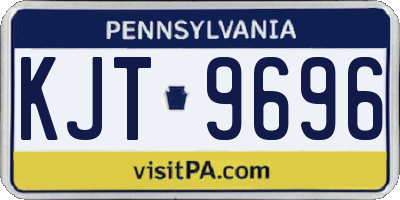 PA license plate KJT9696