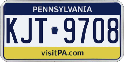 PA license plate KJT9708