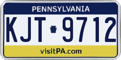 PA license plate KJT9712