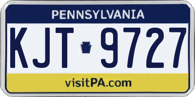 PA license plate KJT9727