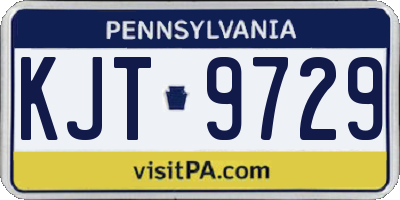 PA license plate KJT9729