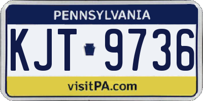 PA license plate KJT9736