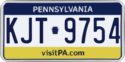 PA license plate KJT9754