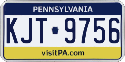 PA license plate KJT9756
