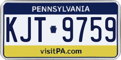PA license plate KJT9759