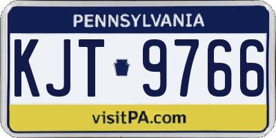 PA license plate KJT9766