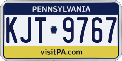 PA license plate KJT9767