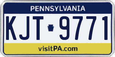 PA license plate KJT9771