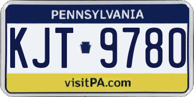 PA license plate KJT9780