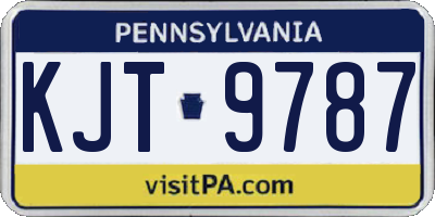 PA license plate KJT9787