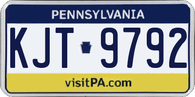 PA license plate KJT9792