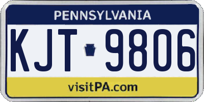 PA license plate KJT9806