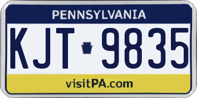 PA license plate KJT9835