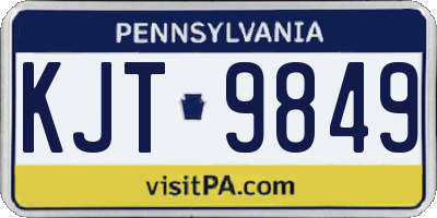 PA license plate KJT9849