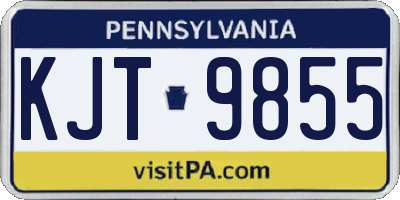 PA license plate KJT9855