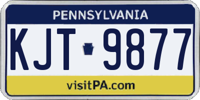 PA license plate KJT9877